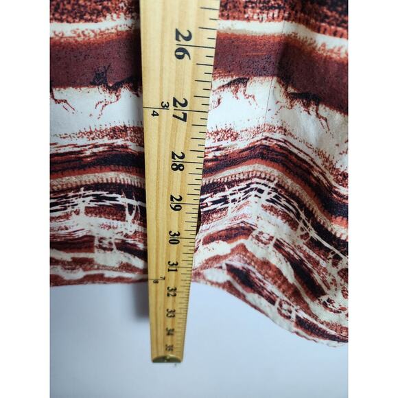 Roundtree & Yorke Mens Casual Button Down Shirt sz L cotton Elk print hunting - Picture 7 of 7